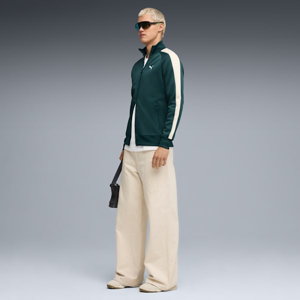 Veste de survêtement T7 ALWAYS ON Homme, Green Terrain-Alpine Snow, extralarge
